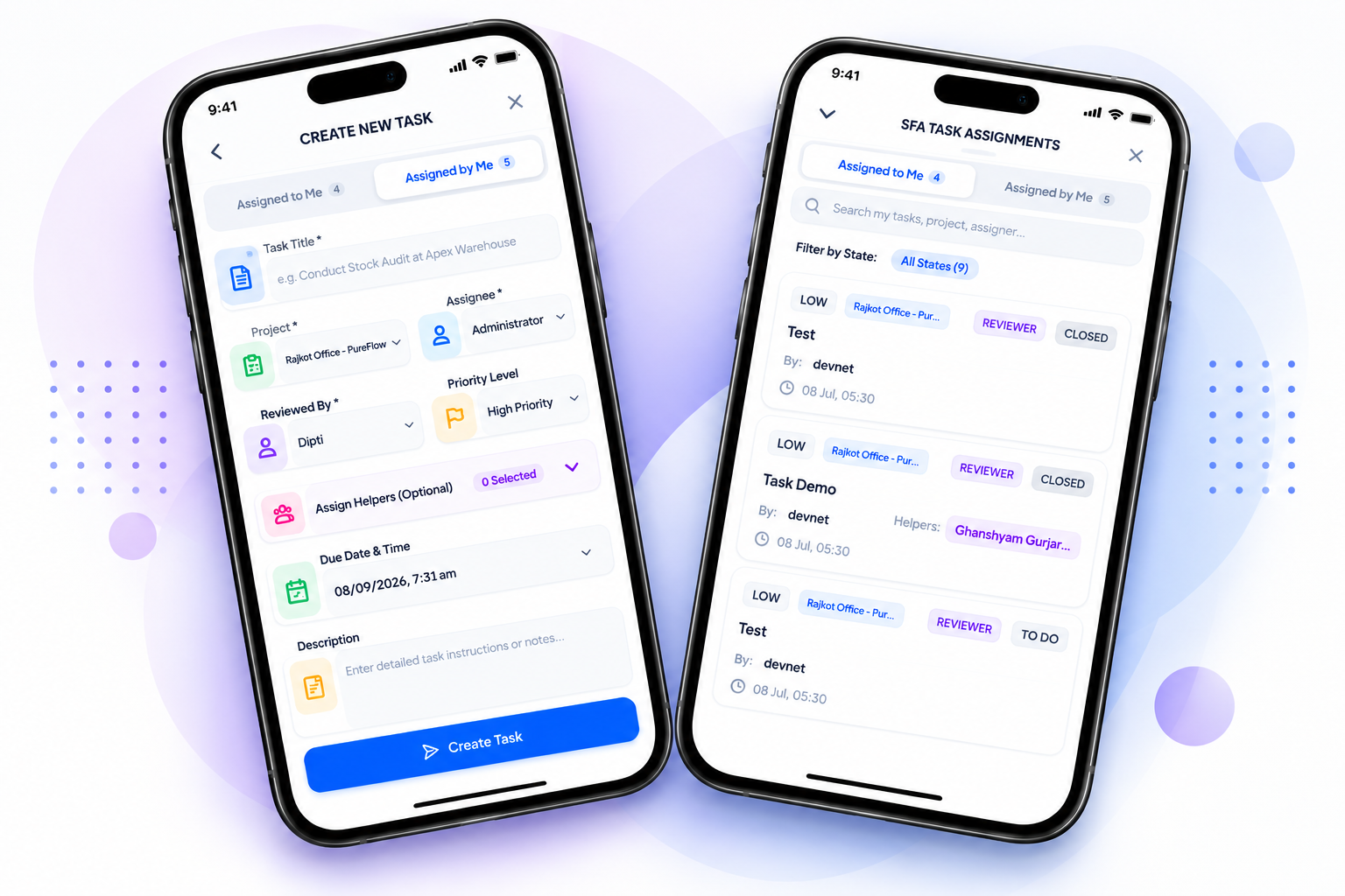 Mobile check-in screen